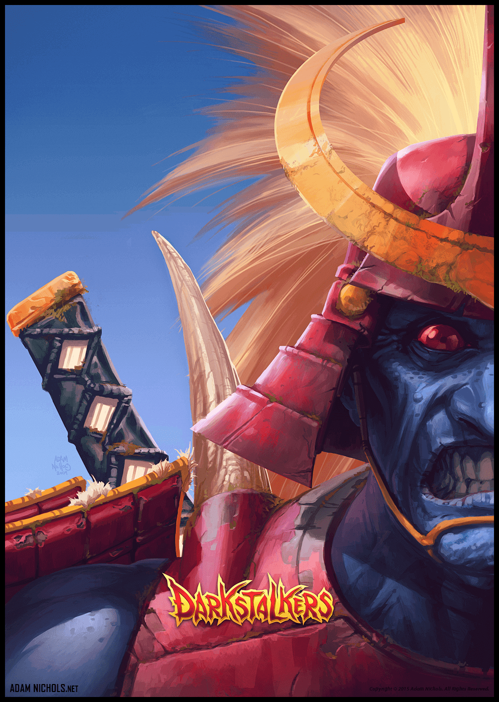 Darkstalkers Bishamon Tribute Art Book Udon Publishing Concept Design Art Artwork Illustration Adam Nichols Autaux