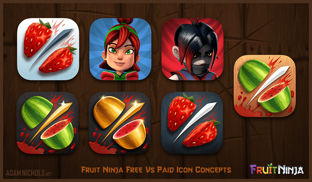 Fruit Ninja (Free) - Game App Icon Designs