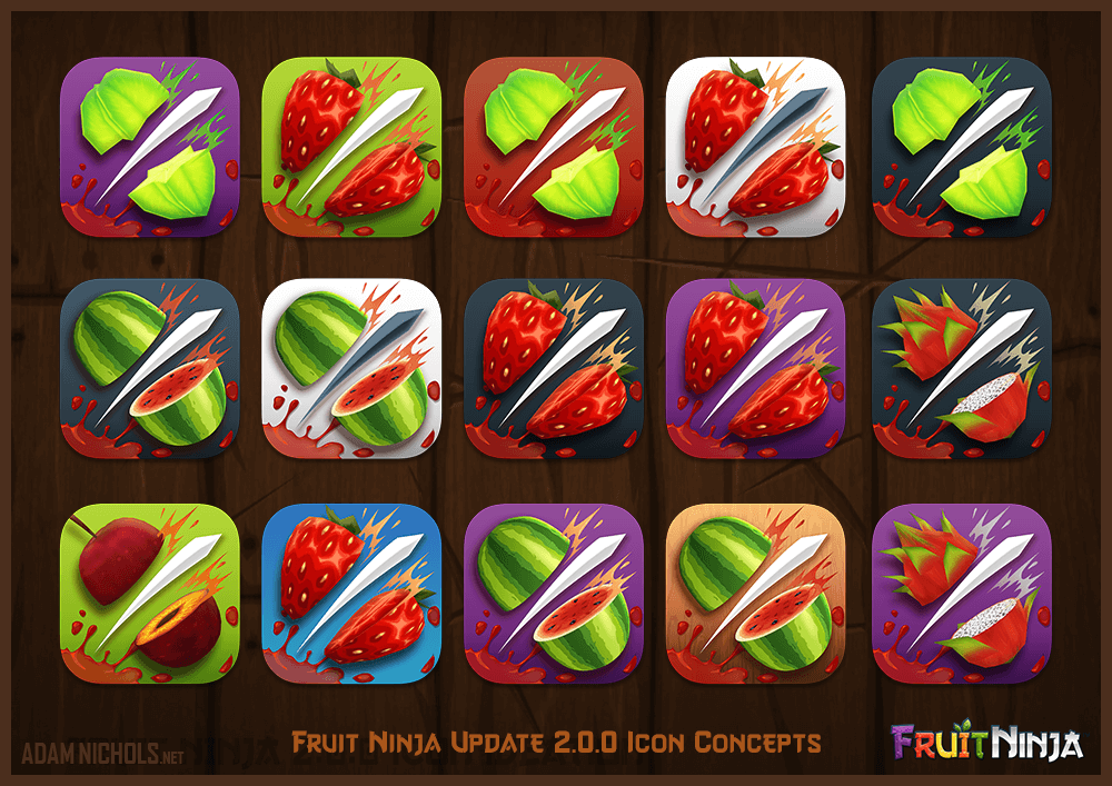 Fruit Ninja - Game App Icon Designs