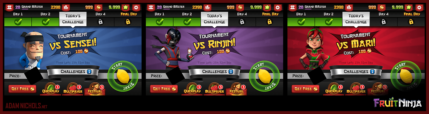 Fruit Ninja 5th Anniversary Update - UI: Daily Challenge