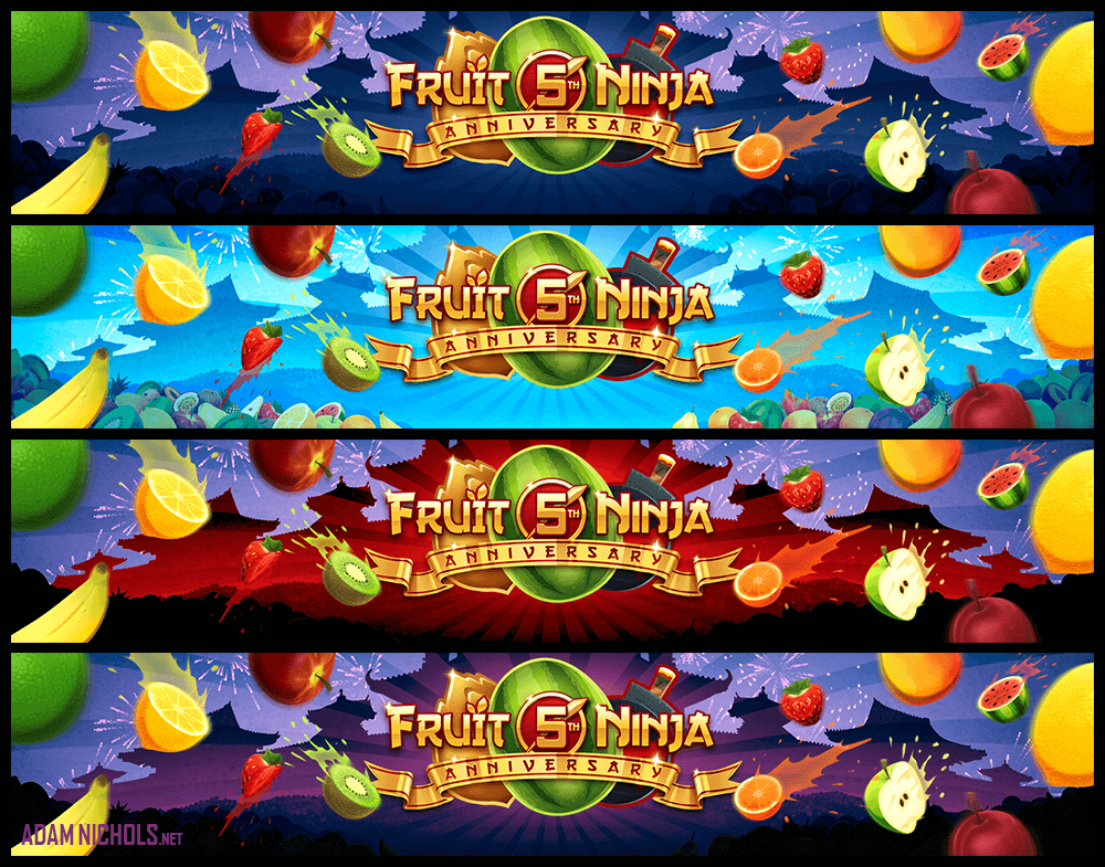 Fruit Ninja 5th Anniversary Update - Feature Artwork Concepts