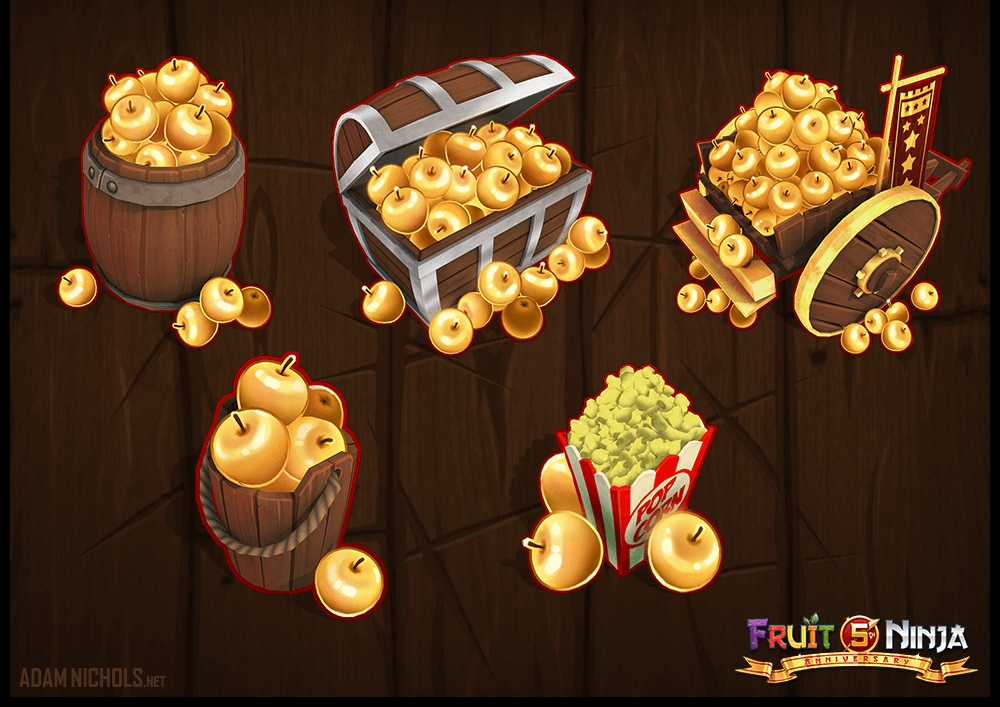 Fruit Ninja 5th Anniversary Update - Golden Apples Store Icons