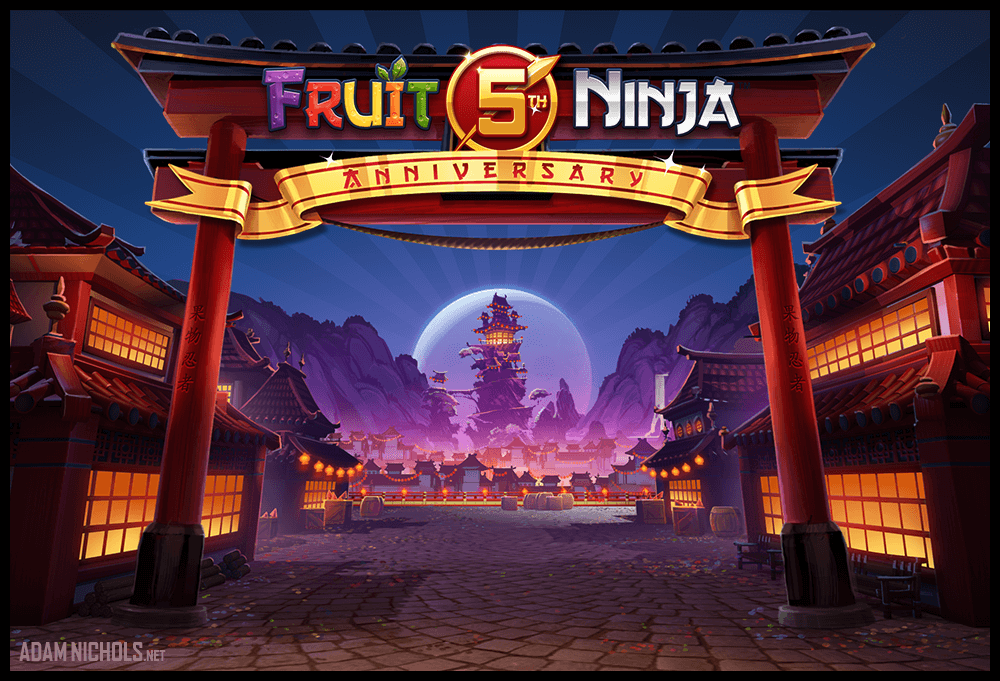 Fruit Ninja 5th Anniversary Update - Landing Illustration