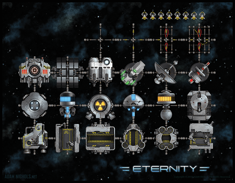 Eternity HUD Icons and UI Design