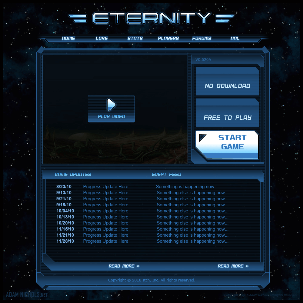 Eternity HUD Icons and UI Design